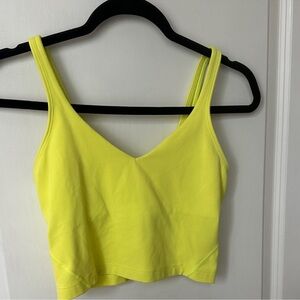 Final price Lululemon Bright Yellow Cropped Tank Top size 6 please read below)👇🏻